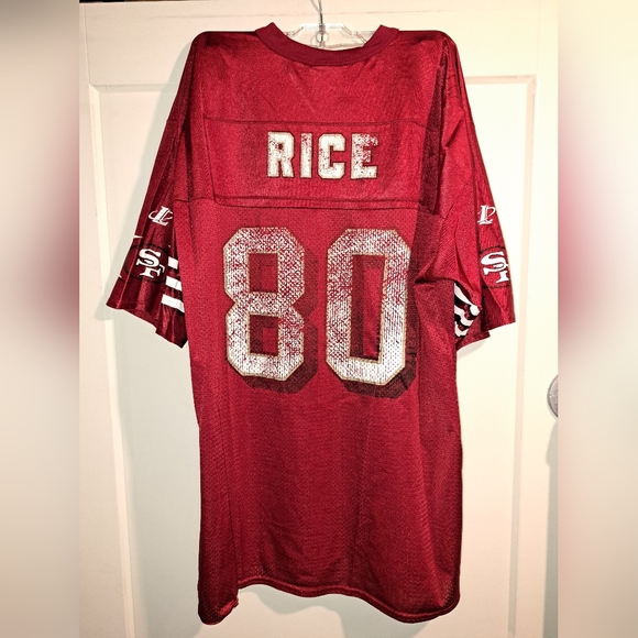 Vintage NFL #80 Jerry Rice San Francisco 49ers logo atheltic football jersey - Picture 5 of 16